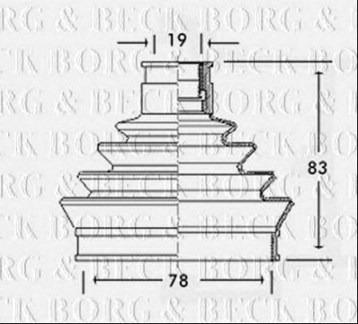 BORG & BECK bcb2344 -  Пыльник, приводной вал